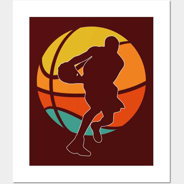 Vintage Art for a Basketball Lover Wall Art by mieeewoArt